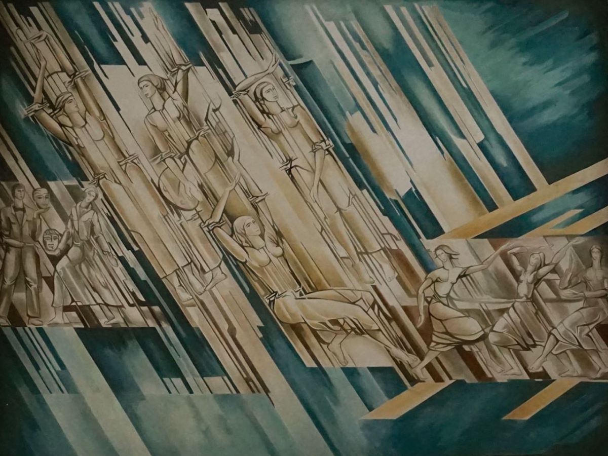 Sport- en cultuurcentrum: kosmonauten en abstracte&nbsp;dansmariekes