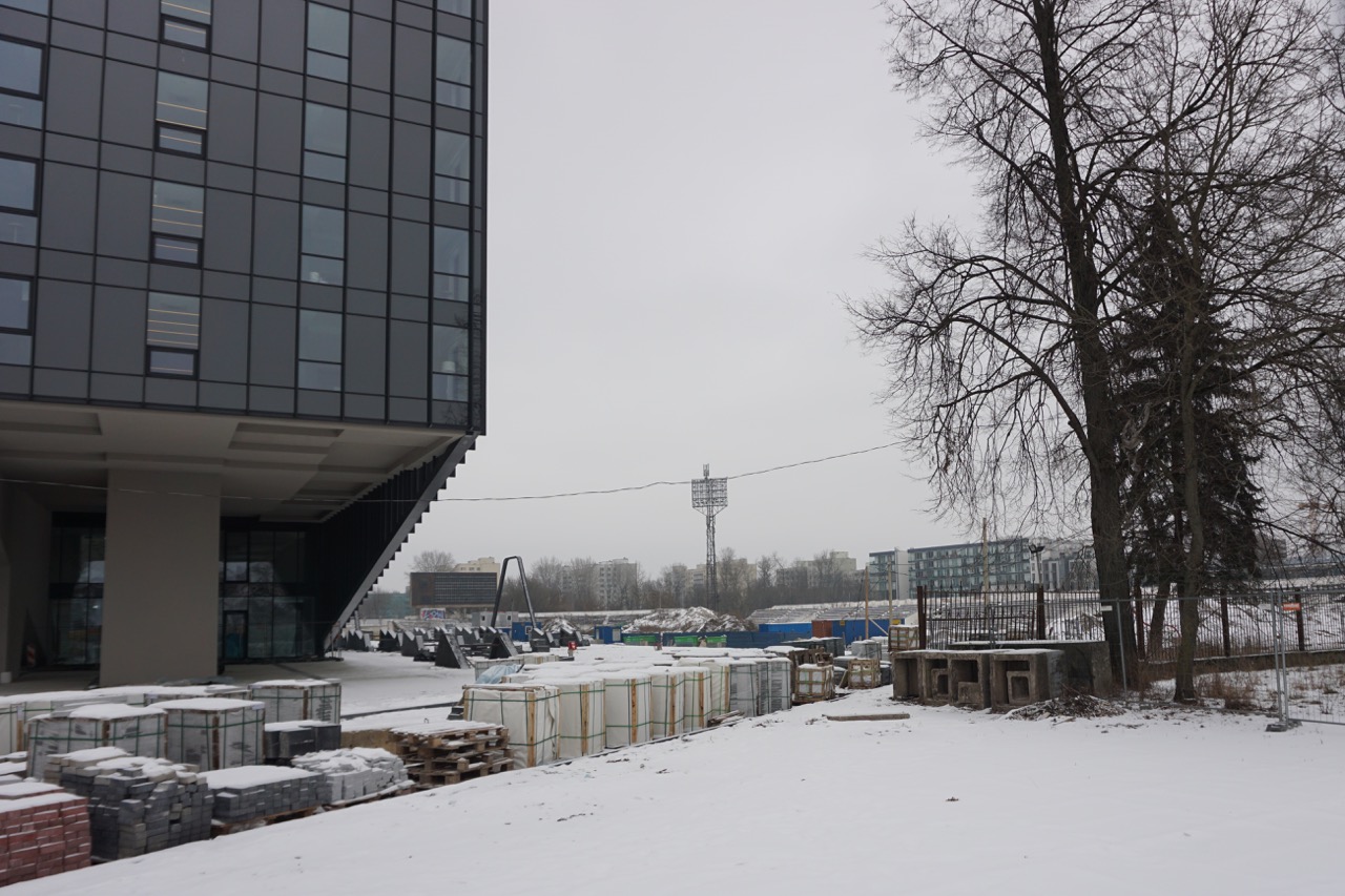 Bouwput rond Žalgiris Stadion | Vilnius | Litouwen
