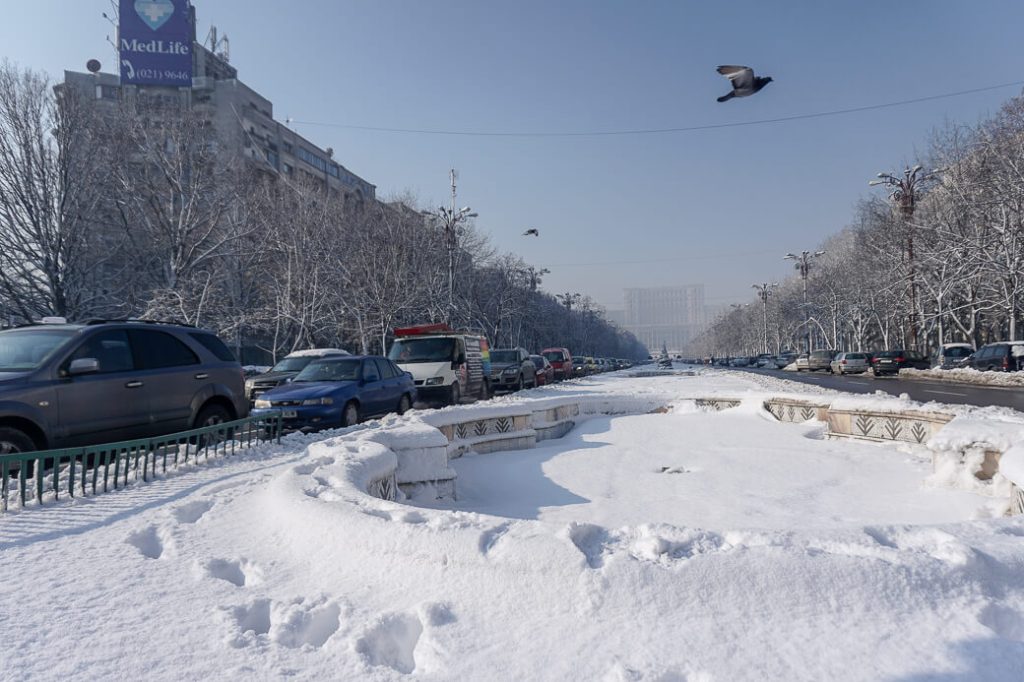 Boulevard van de Eenheid met Parlementspaleis | Boekarest | Roemenië